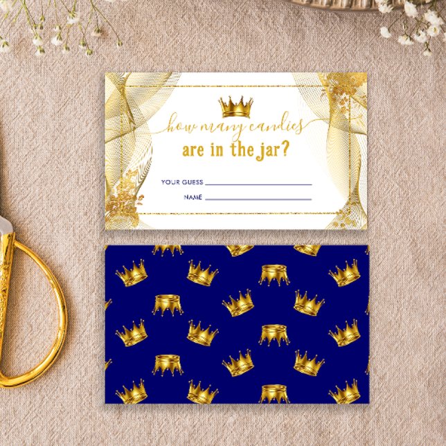 Cartão De Informações Príncipe Real Adivinha Quantas Canetas (Criador carregado)