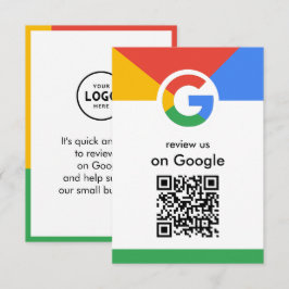 Cartão De Informações Profissional Moderno Código QR Google para Revisão