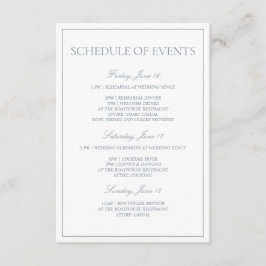 Cartão De Informações Programação de Script Clássico Dusty Blue de Event