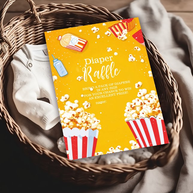 Cartão De Informações Pronta para Chá de fraldas Fralda Raffle (Criador carregado)