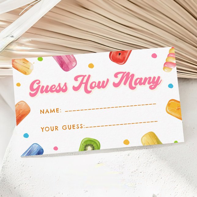 Cartão De Informações Pronto para Estourar Chá de Bebê Adivinhe Quantos  (Criador carregado)