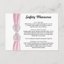 Pulseira Rosa Diamante Infinito Medidas de Seguran