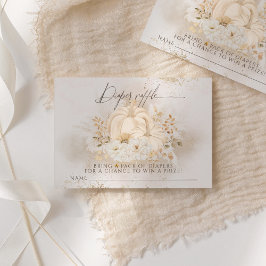 Cartão De Informações Pumpkin Fall floral & Pampas Chá de fraldas Fralda