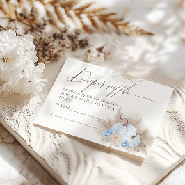 Cartão De Informações Pumpkin Fall floral & Pampas Chá de fraldas Fralda