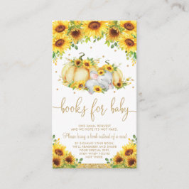 Cartão De Informações Pumpkin Sunflower Elephant Livros para Chás para B