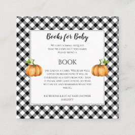 Cartão De Informações Pumpkins | Solicitação de Livro Chá de fraldas de