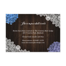 Purple Blue Floral Wedding Hotel Accommodation