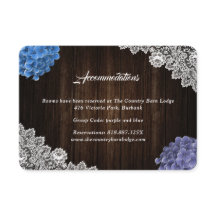 Purple Blue Floral Wedding Hotel Accommodation