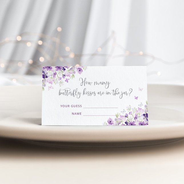 Cartão De Informações Púrpura, palpite de quantas borboletas beija (Criador carregado)