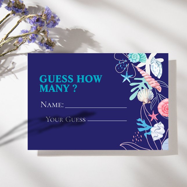 Cartão De Informações Púrpura um pouco de pérola adivinha quantos cartõe (Criador carregado)