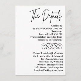 Cartão De Informações QR Code Celtic Knot Wedding Details