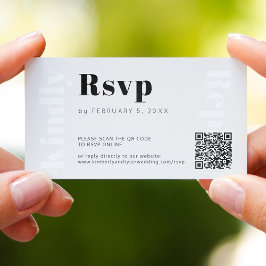 Cartão De Informações QR CODE site de casamento moderno online rsvp