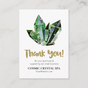 Cartão De Informações *~* QR COSMIC CRYSTAL Review OBRIGADO AO LOGOTIPO