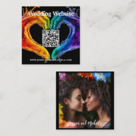 Cartão De Informações 🌈 ❤️ QR + DETALHES DE Casamento Casamento do Orgu
