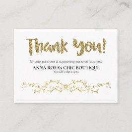 Cartão De Informações *~* QR Ornamentado Scroll OBRIGADO COM O LOGOTIPO 