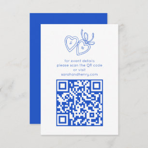 Cartão De Informações QRCode PERSONALIZADO de Desenho de Discagem do Blo