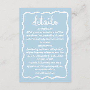 Cartão De Informações Quadro Branco Azul Claro Azul Espelhado Mão Escava