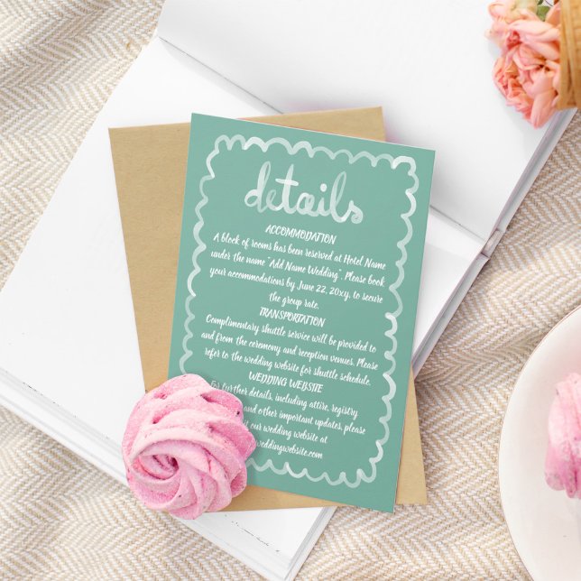 Cartão De Informações Quadro Branco Verde Oleícola Ilustrado Mão Branca (Criador carregado)