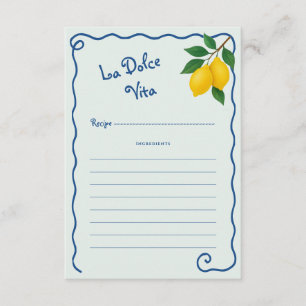 Cartão De Informações Quadro de Whimy Blue Lemon La Dolce Chá de panela 