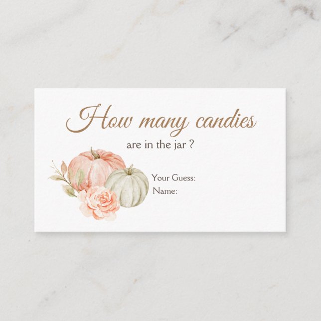 Cartão De Informações Quantas Canetas Quantas Pumpkin Verde Quantas Enxe (Frente)