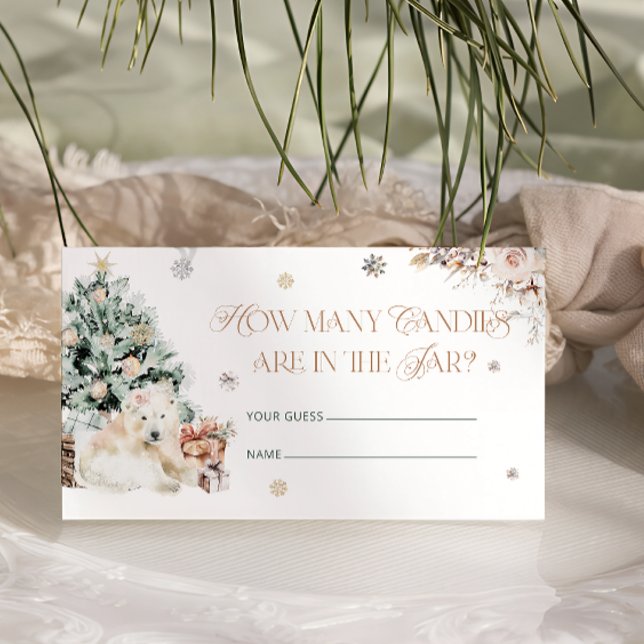 Cartão De Informações Quantas Canetas Quantas Ursinas Bebê Polar Rosa De (Criador carregado)