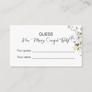 Cartão De Informações Quantas Cowgirl Boots! Chá de panela de flor selva