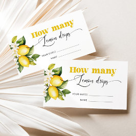 Cartão De Informações Quantas gotas de limão