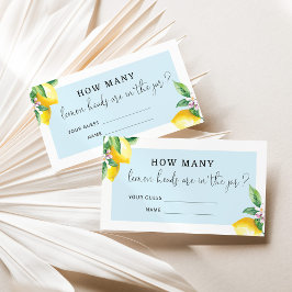 Cartão De Informações Quantas placas de cabeça de limão