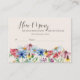 Cartão De Informações Quantas Sementes De Flor Selvagem Caça De Chá de f (Frente)