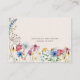 Cartão De Informações Quantas Sementes De Flor Selvagem Caça De Chá de f (Verso)