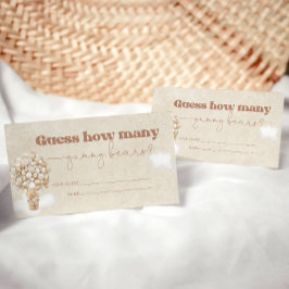 Cartão De Informações Quantas Ursinhas de Chá de fraldas