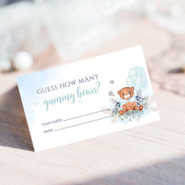 Cartão De Informações Quantas Ursinhas de Chá de fraldas