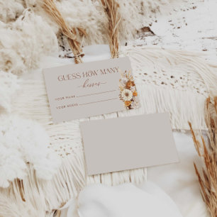 Cartão De Informações Quantos Beijos Jogo da Noiva Quantos