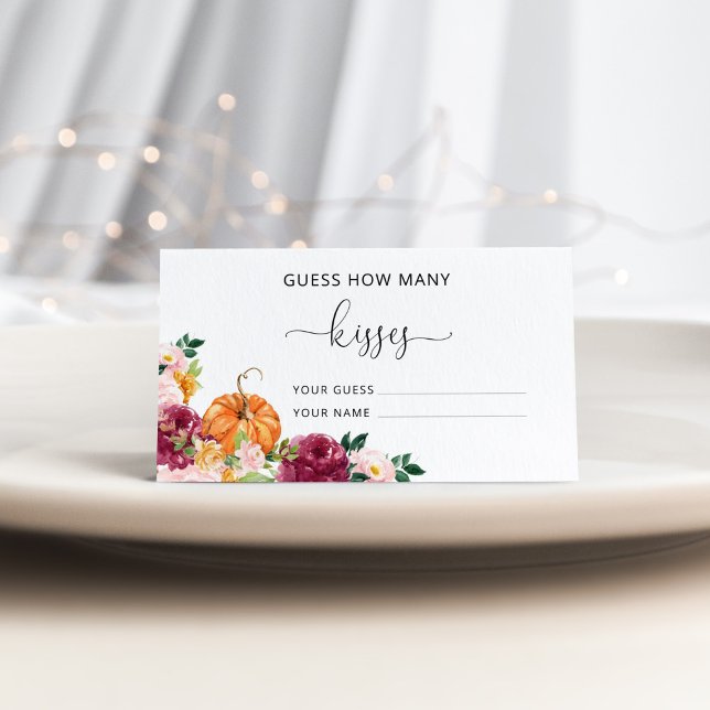 Cartão De Informações Quantos beijos o jogo de noiva (Criador carregado)