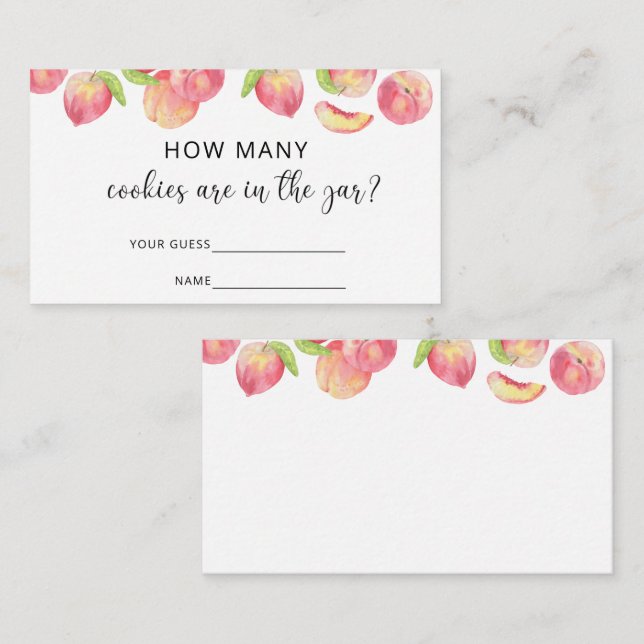 Cartão De Informações Quantos biscoitos estão no pote (Frente/Verso)