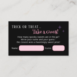 Cartão De Informações Quantos Doces Jogo de Chá de Bebê de Halloween