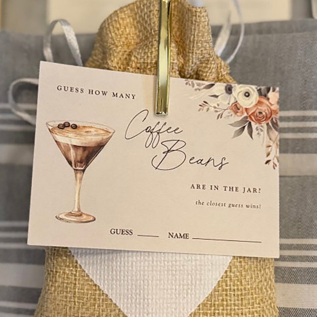 Cartão De Informações Quantos Feijões De Café Chá Espresso Martini (Criador carregado)