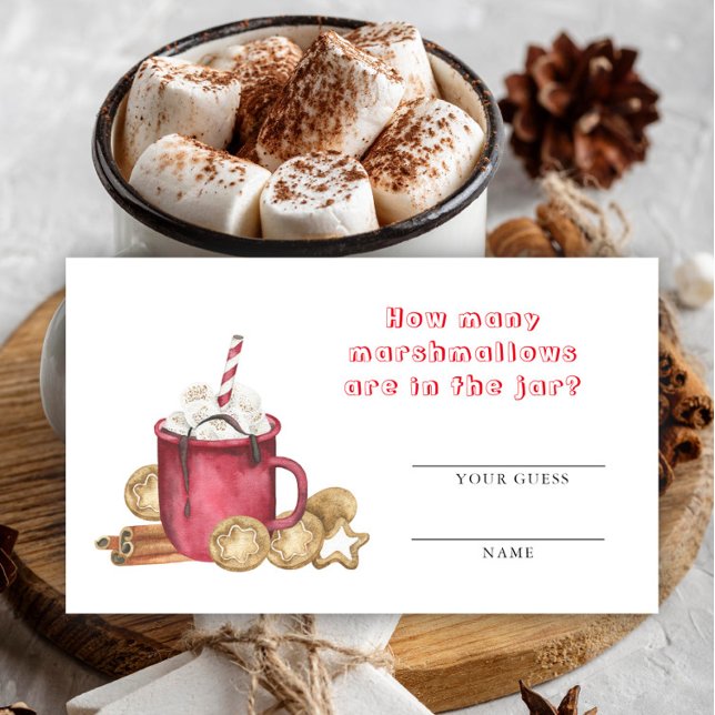 Cartão De Informações Quantos jogos de marshmallow - chá de fraldas quen (Criador carregado)