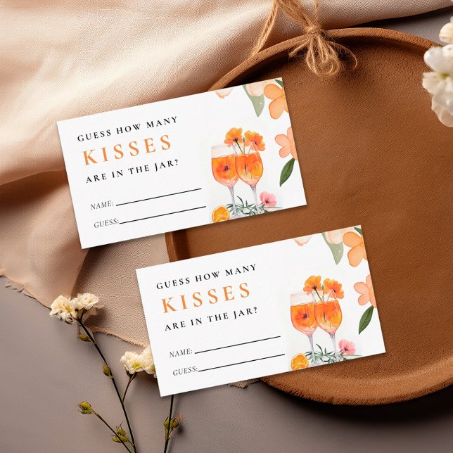 Cartão De Informações Quantos Kisses Chá de panela Aperol Spritz (Criador carregado)