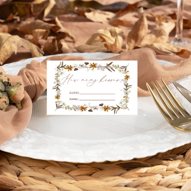 Cartão De Informações Quantos Kisses Jogo de Bridal Querem (Criador carregado)