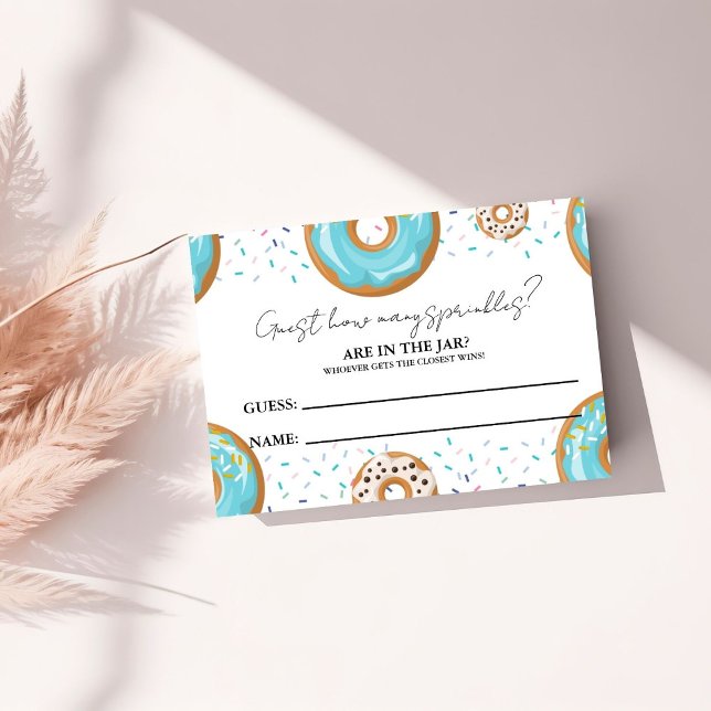 Cartão De Informações Quantos SPrinkles No Jogo do Chá de fraldas Jar (Criador carregado)