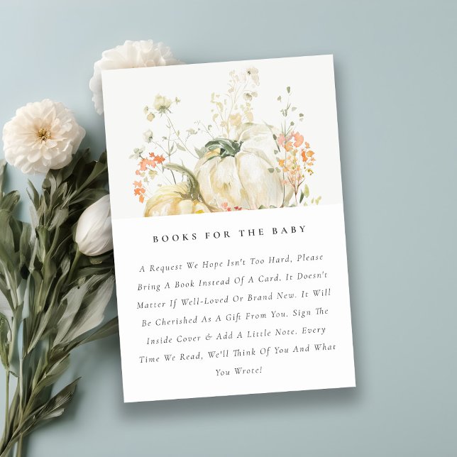 Cartão De Informações Quebra De Livros De Pumpkin De Flor Selvagem Para  (Criador carregado)