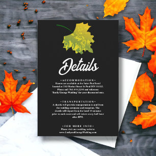 Cartão De Informações Quebra Verde de Aquarela Deixa Casamento Floral Ne