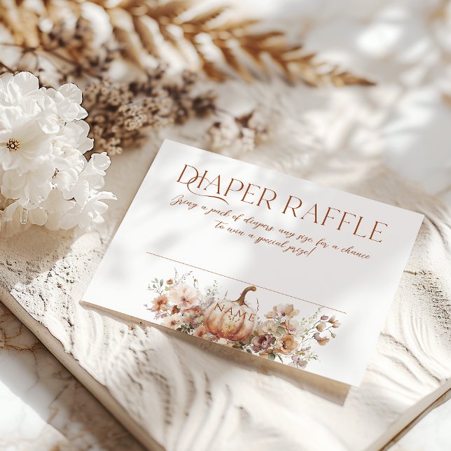 Cartão De Informações Queda Abóbora Chá de fraldas (Criador carregado)