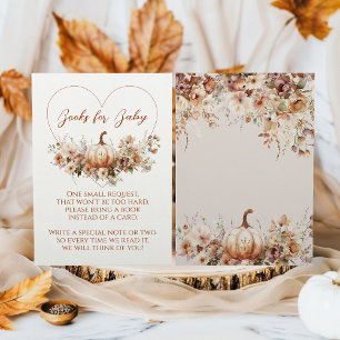 Cartão De Informações Queda Bompkin Catálogo do Chá de fraldas