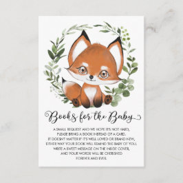 Cartão De Informações Querida Fox Woodland Greenery Book para Bebê