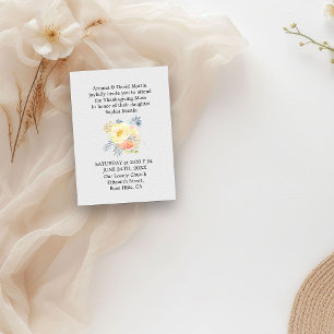 Cartão De Informações Quinceanera Ação de Graças Blush em Massa