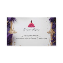 Quinceañera Formal com Instruções para Código de V