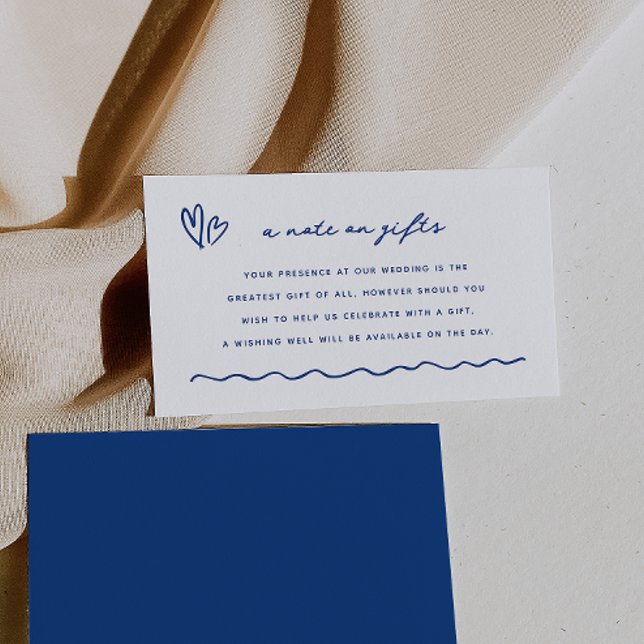 Cartão De Informações Rabo Azul Whimsical A Nota Sobre Presentes (Criador carregado)