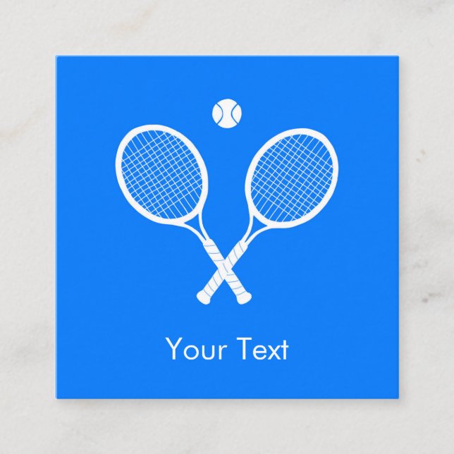 Cartão De Informações Rackets tênis com Ball Ultramarine Blue Personaliz (Frente)